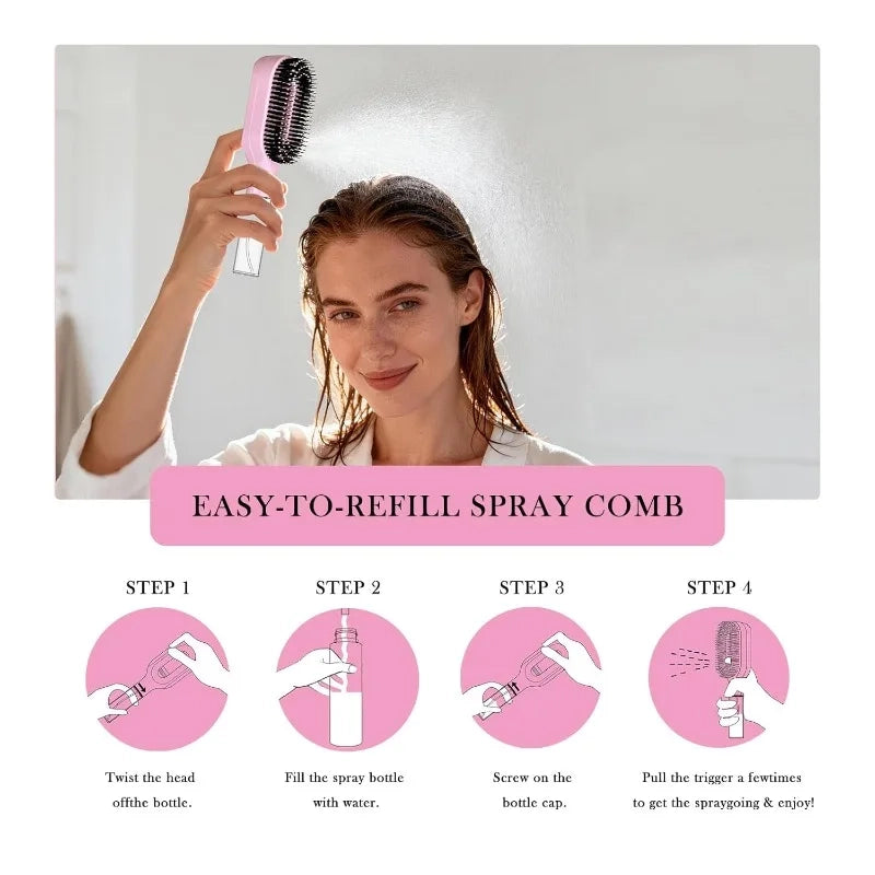 2-in-1 Spray Comb & Scalp Massage Hairbrush