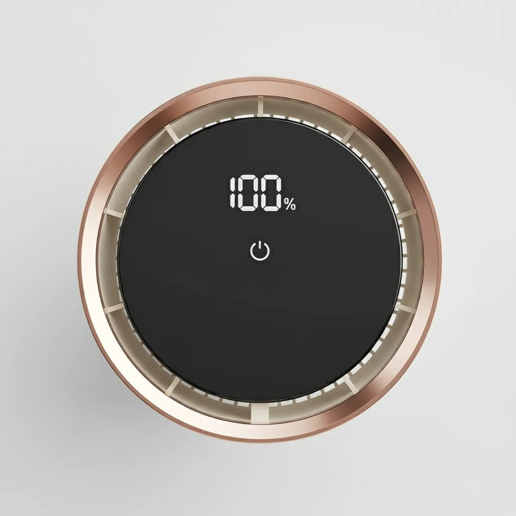 Desktop Fan with Digital Display – Wall-Mounted & Tabletop Mini Circulating Fan