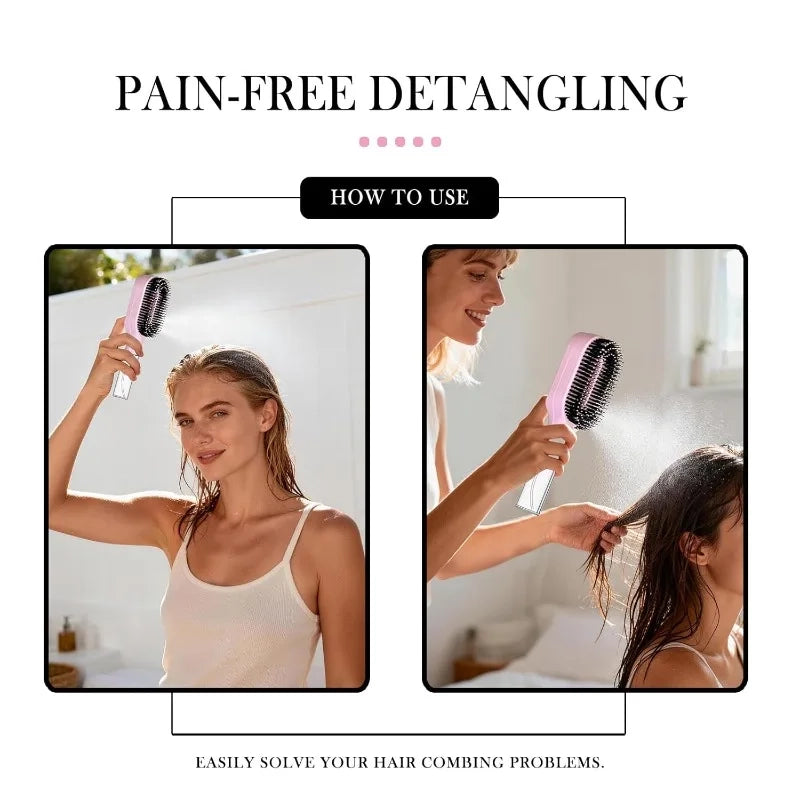 2-in-1 Spray Comb & Scalp Massage Hairbrush