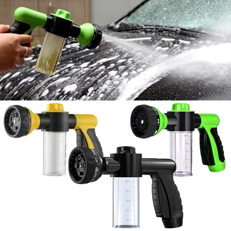 8-in-1 High Pressure Foam Spray Gun – Car Wash & Garden Hose Nozzle